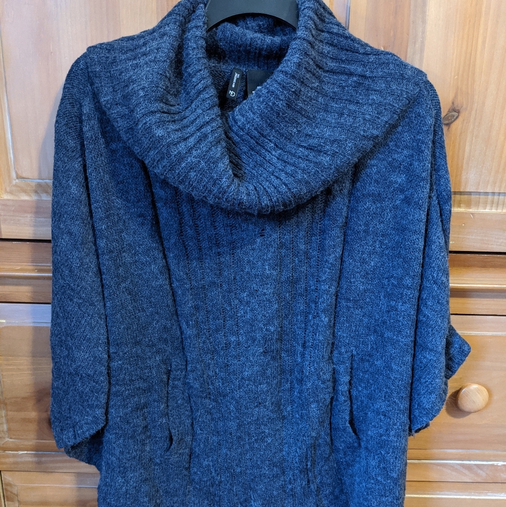 Heathered blue sweater